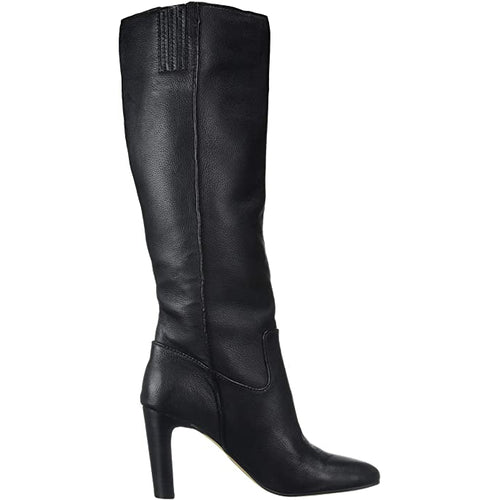 Women’s Black Leather Davey Knee High Boots