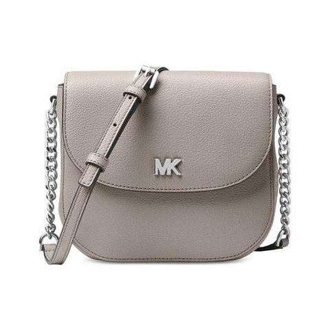 Michael Kors Leather Canteen White Black Crossbody Bag
