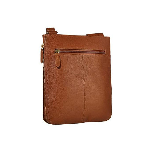 Pocket Bag Zip-Top Leather Crossbody