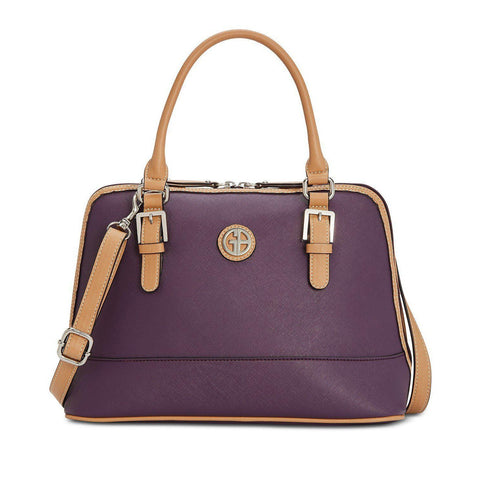 Saffiano Leather Zip-Around Wallet Purple