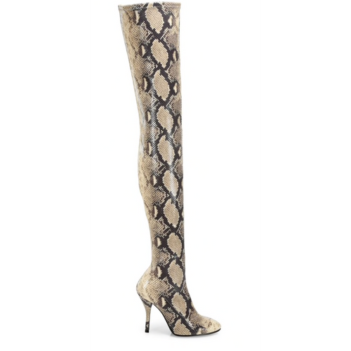 Shiloh Snake-Print Over-the-Knee Boots